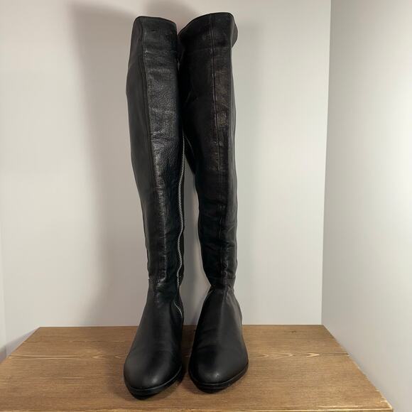Michael Kors MK Over The Knee Bromley Riding Boots 7.5 Stretch Leather Elevated - Picture 7 of 15